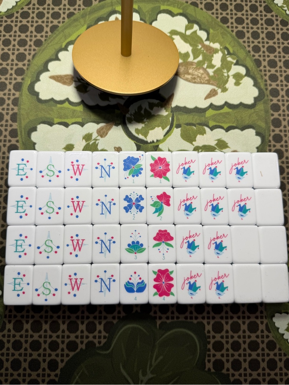Seafoam Green, Navy, and Light Blue Mahjong Tiles - Picture 8 of 8